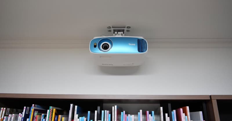 BenQ projector attached to ceiling