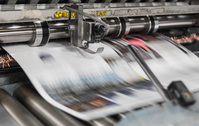 Posters being printed